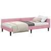 vidaXL Hjørnesengramme med hodegjerde Rosa 80 cm x 200 cm Fløyel