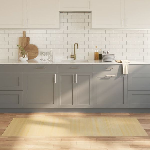 vidaXL Teppe rektangul&aelig;r lys naturell 70x200 cm bambus