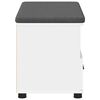 vidaXL Gangbenk Hvit 80 x 38 x 46 cm Sponplate og Polstret Stoff