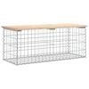 vidaXL Hagebenk gabiondesign 103x44x42 cm heltre furu