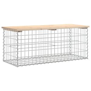 vidaXL Hagebenk gabiondesign 103x44x42 cm heltre furu