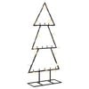 vidaXL Metall juletre KUOPIO 60 cm Varmhvit St&aring;l Svart