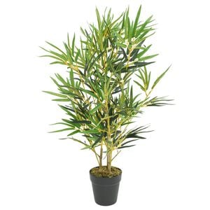 vidaXL Kunstig bambustre 368 blader 80 cm gr&oslash;nn
