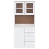vidaXL Highboard ALTA hvit 77x35x165 cm heltre furu