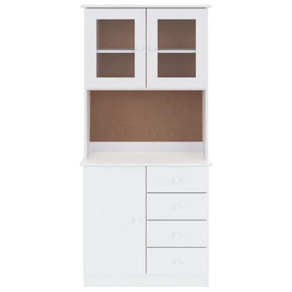 vidaXL Highboard ALTA hvit 77x35x165 cm heltre furu