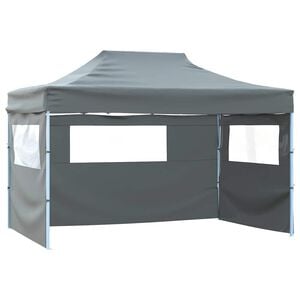 vidaXL Sammenleggbart telt med 3 vegger 431x291x315 cm antrasitt