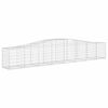 vidaXL Gabionkurver buede 4 stk 400x50x60/80 cm galvanisert jern