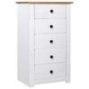 vidaXL Skjenk hvit 46x40x89 cm furu Panama Range