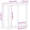 vidaXL Baderoms veggskap med speil svart eik 60x21x60 cm