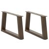 vidaXL Salongbordben V-formet 2 stk naturst&aring;l 60 x (30-31,3) cm st&aring;l