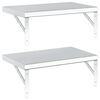 vidaXL Vegghyller 2 stk 50x30 cm s&oslash;lv rustfritt st&aring;l