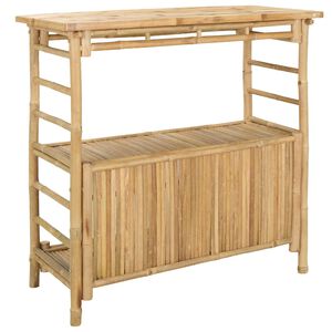 vidaXL Utend&oslash;rs Barbord Naturlig 110 x 50 x 105 cm Bambus