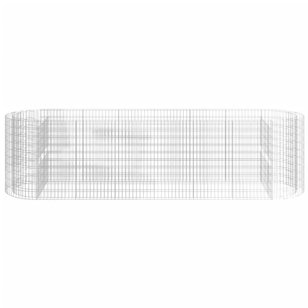 vidaXL Gabion h&oslash;ybed galvanisert jern 400x100x100 cm