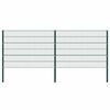 vidaXL Gjerdepanel med stolper jern 349x120 cm gr&oslash;nn
