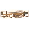 vidaXL Utend&oslash;rs sofa-sett 7 pcs Naturlig Solid akasietre