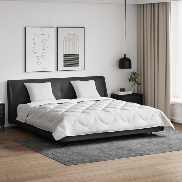 vidaXL Dyne med pute 3 pcs Hvit Mikrofiber