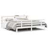 vidaXL Sengeramme med hodegavl hvit 180x200 cm heltre furu
