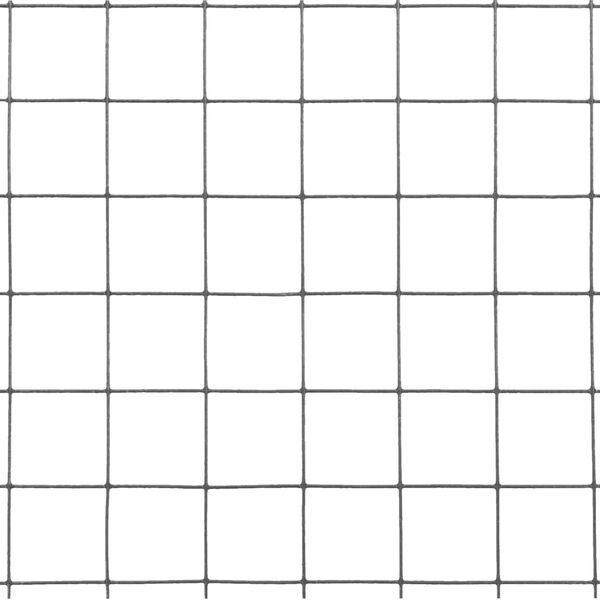 vidaXL Trådgjerde kylling stål med PVC-belegg 25x0,5 m grå