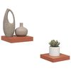 vidaXL Vegghylle Veggmontert 2 pcs R&oslash;d 23 x 23,5 x 4 cm Konstruert tre