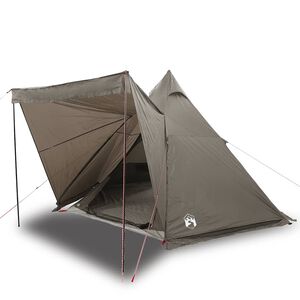 vidaXL Familietelt for camping 6 personer brun vanntett