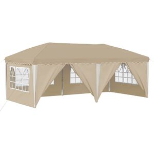 vidaXL Pop-up Festtelt 575 x 288 x 245 cm Krem