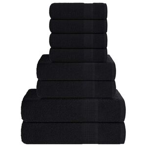 vidaXL 8-delers h&aring;ndklesett FROGN svart 360 gsm