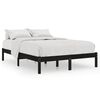 vidaXL Sengeramme svart heltre furu 140x200 cm