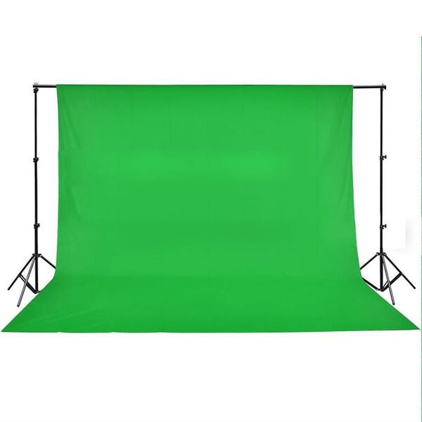 vidaXL Bakteppe bomull uten stativ grønn 500x300 cm chroma key