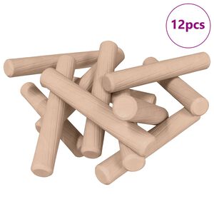 vidaXL Treplugger 12 pcs Brun &Oslash;6 x 40 mm Heltre