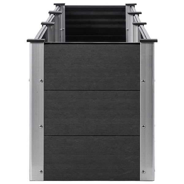 vidaXL Høybed 300x50x54 cm WPC grå