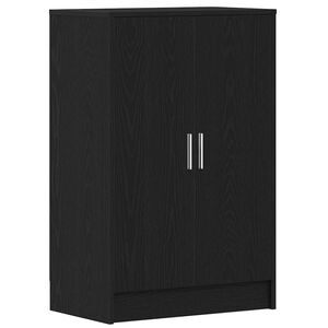 vidaXL Skoskap svart eik 60x35x92 cm konstruert tre