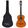 vidaXL Klassisk gitar for nybegynnere og barn med veske 1/2 34" lind