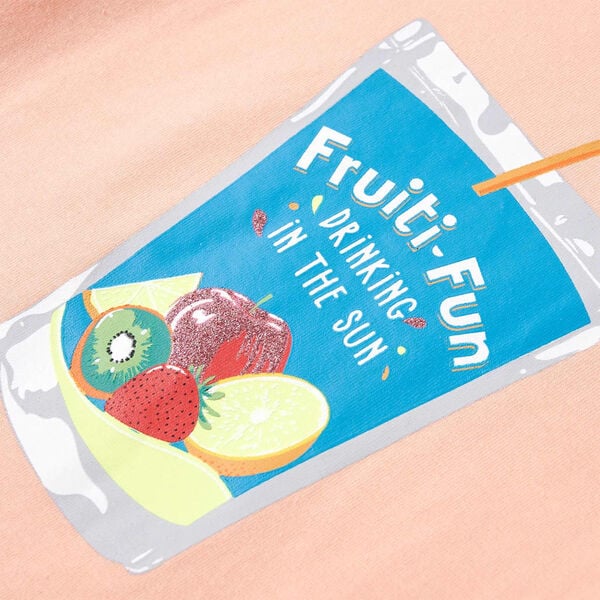 T-skjorte for barn lyseoransje 140