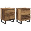 vidaXL Nattbordskap 2 pcs Gammelt tre 40 x 35 x 50 cm Konstruert tre