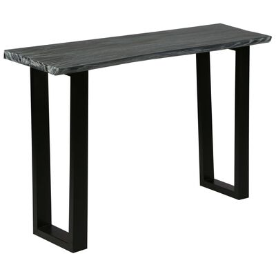 vidaXL Konsollbord heltre hvitt sedertre 110x35x75 cm grå