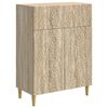 vidaXL Serviesskap Sonoma eik 66 x 34,5 x 90 cm Konstruert tre