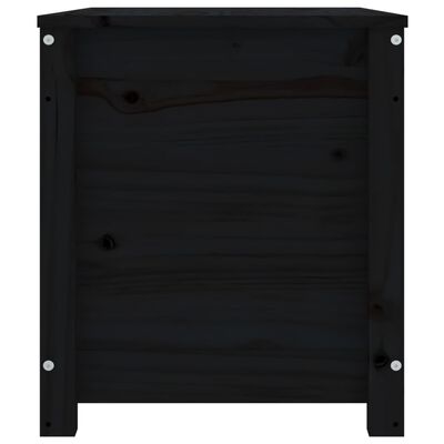 vidaXL Putekasse svart 80x40x45,5 cm heltre furu