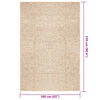 vidaXL Teppe ZIZUR beige 160x230cm jute-utseende innend&oslash;rs og utend&oslash;rs