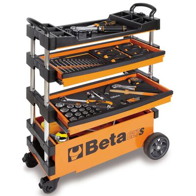 Beta Tools Sammenleggbar verktøyvogn C27S-O oransje stål 027000201