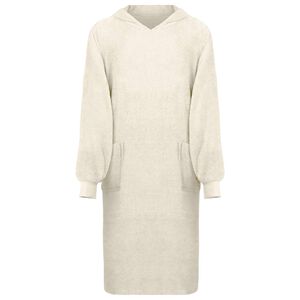 vidaXL Teppe-hettegenser KINN Krem XL Bomull