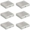 vidaXL Gjerdestolpehatter pyramide 6 stk galvanisert metall 81x81 mm
