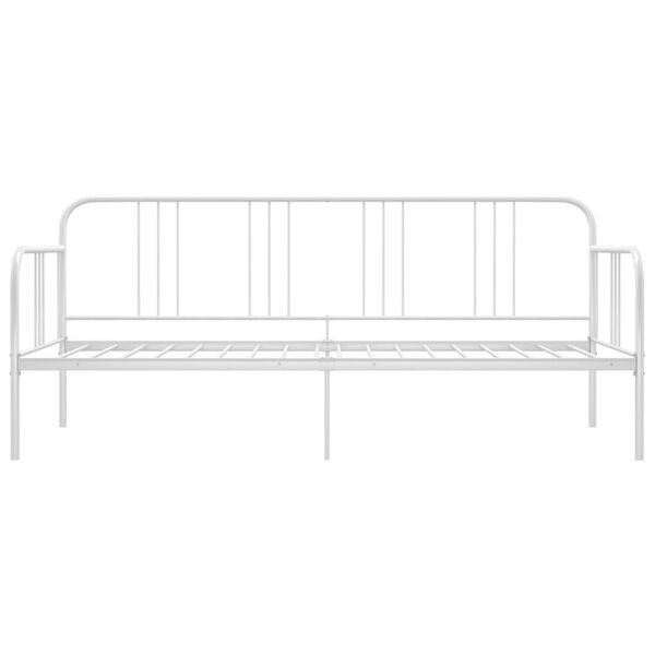 vidaXL Ramme til sovesofa hvit metall 90x200 cm