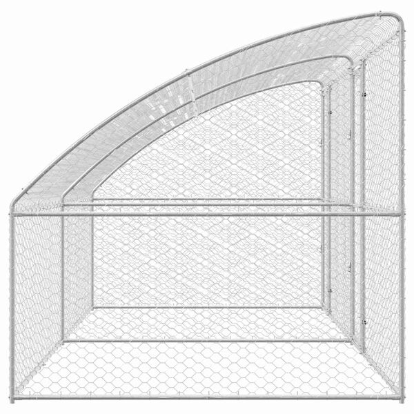 vidaXL Hundebur med lagring 2 pcs s&oslash;lv 4 x 2 x 2 m St&aring;l
