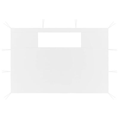 vidaXL Sidevegger til paviljong med vinduer 2 stk hvit