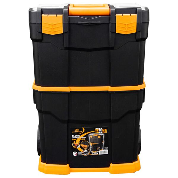 vidaXL Verkt&oslash;ykasse med hjul 460x280x677 mm PP