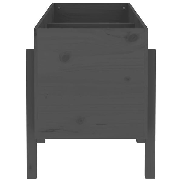 vidaXL Høybed grå 121x50x57 cm heltre gran