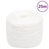 vidaXL B&aring;ttau helhvit 6 mm 25 m polypropylen