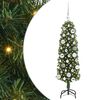 vidaXL Kunstig juletre med 150 LED gr&oslash;nn 120 cm PVC og st&aring;l og plast
