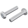 vidaXL Hodeskrue 2 stk. s&oslash;lv M6 x 30 mm St&aring;l