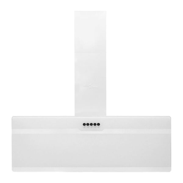 vidaXL Vegghengt kjøkkenvifte 90 cm stål og herdet glass hvit